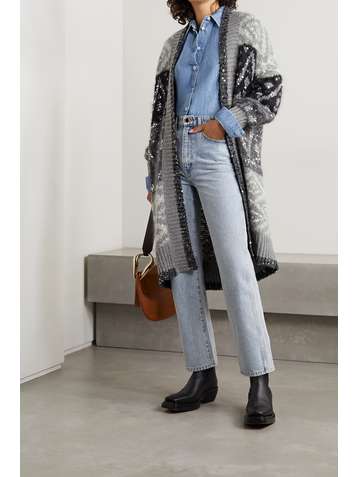 BRUNELLO CUCINELLI Sequin-embellished jacquard-knit cardigan