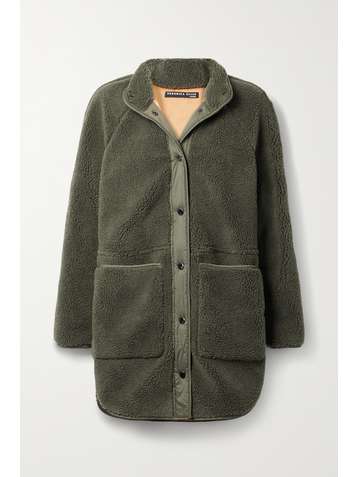 VERONICA BEARD Sullie shell-trimmed faux shearling jacket