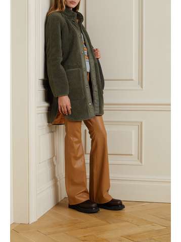 VERONICA BEARD Sullie shell-trimmed faux shearling jacket
