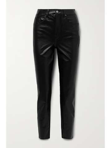 VERONICA BEARD Pantalon droit en cuir synthétique Ryleigh