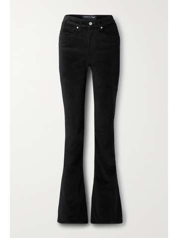 VERONICA BEARD Pantalon évasé en velours de coton mélangé Beverly
