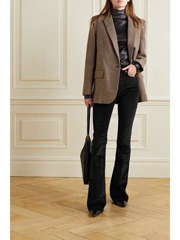 VERONICA BEARD Pantalon évasé en velours de coton mélangé Beverly