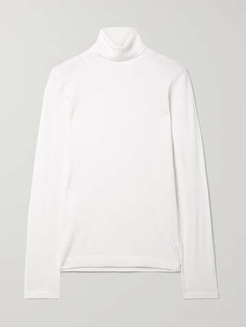 BRUNELLO CUCINELLI Cashmere and silk-blend turtleneck sweater