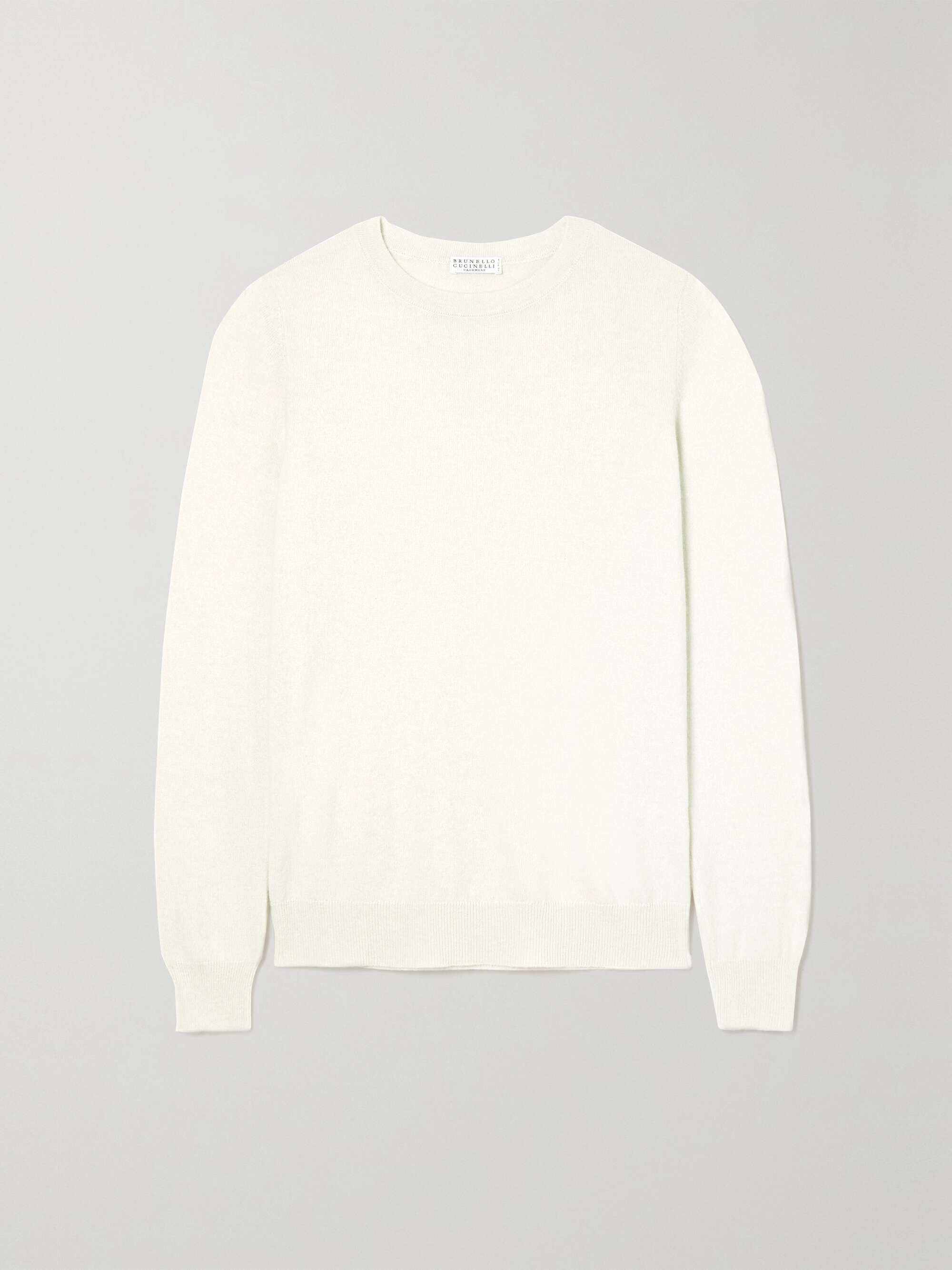 Ivory Bead-embellished cashmere sweater 