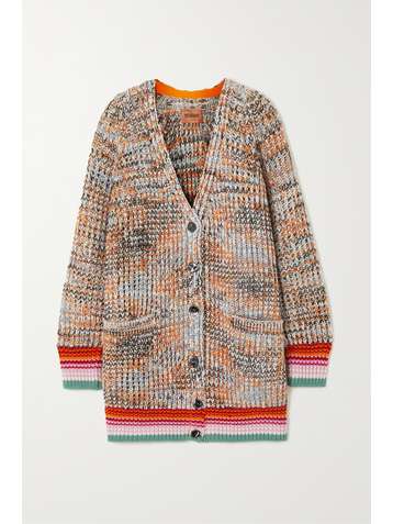 MISSONI Ribbed striped wool-blend cardigan
