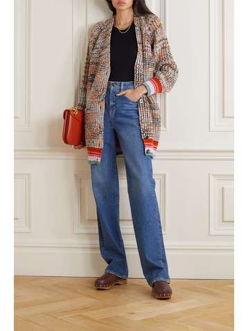 MISSONI Ribbed striped wool-blend cardigan