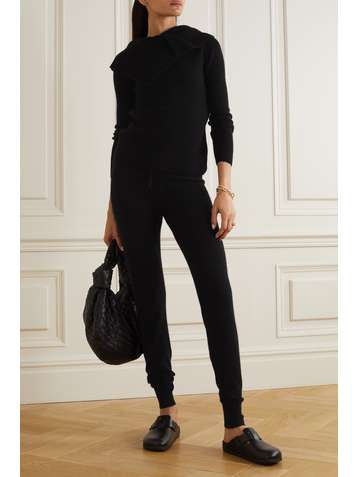 MAX MARA Pull en laine et cachemire mélangés côtelés à drapé Filovia