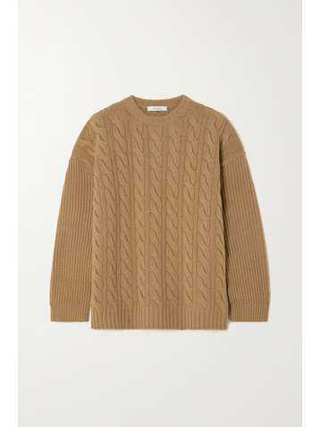 MAX MARA Pull en laine et cachemire mélangés à mailles torsadées Cannes