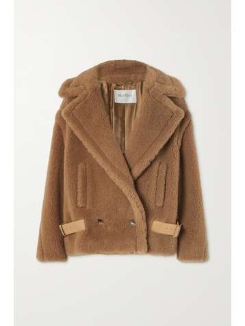 MAX MARA Veste à double boutonnage en laine de chameau et soie mélangées Kiota