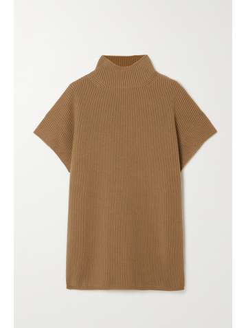 MAX MARA Pull à col montant en laine côtelée Oblato Leisure