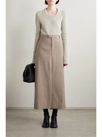 RICK OWENS Pull en cachemire et laine mélangés côtelés