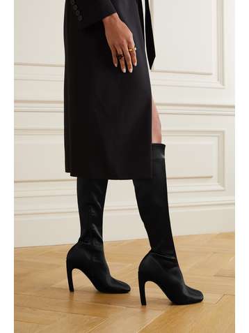 DRIES VAN NOTEN Satin knee boots