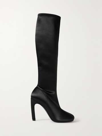 DRIES VAN NOTEN Satin knee boots