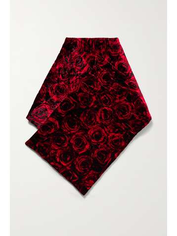 DRIES VAN NOTEN Écharpe en velours matelassé à imprimé fleuri Gustave