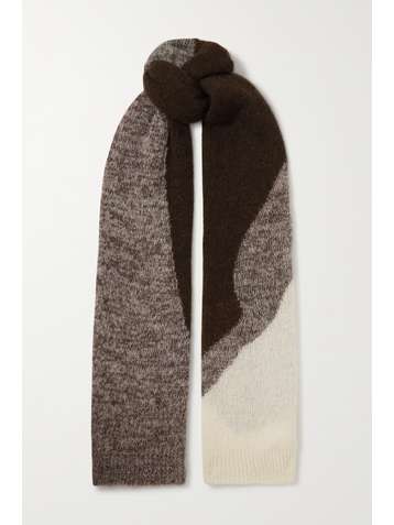 DRIES VAN NOTEN Tilia intarsia alpaca-blend scarf