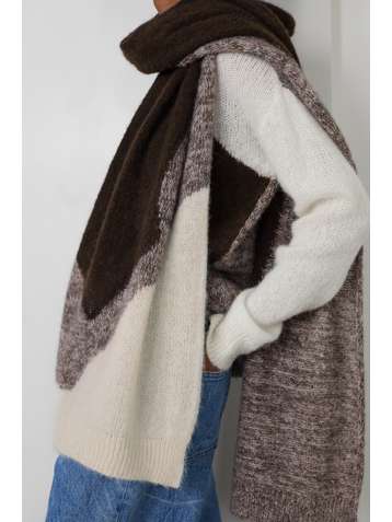 DRIES VAN NOTEN Tilia intarsia alpaca-blend scarf