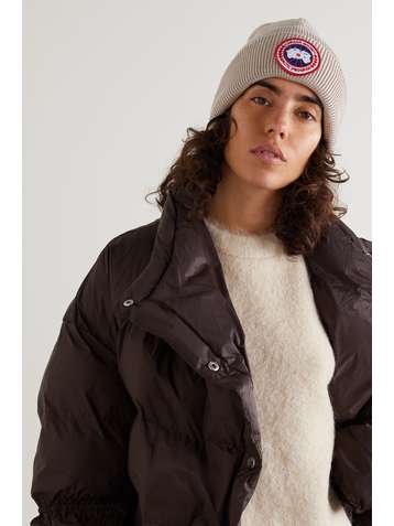 CANADA GOOSE Beanie aus Wolle mit Applikation