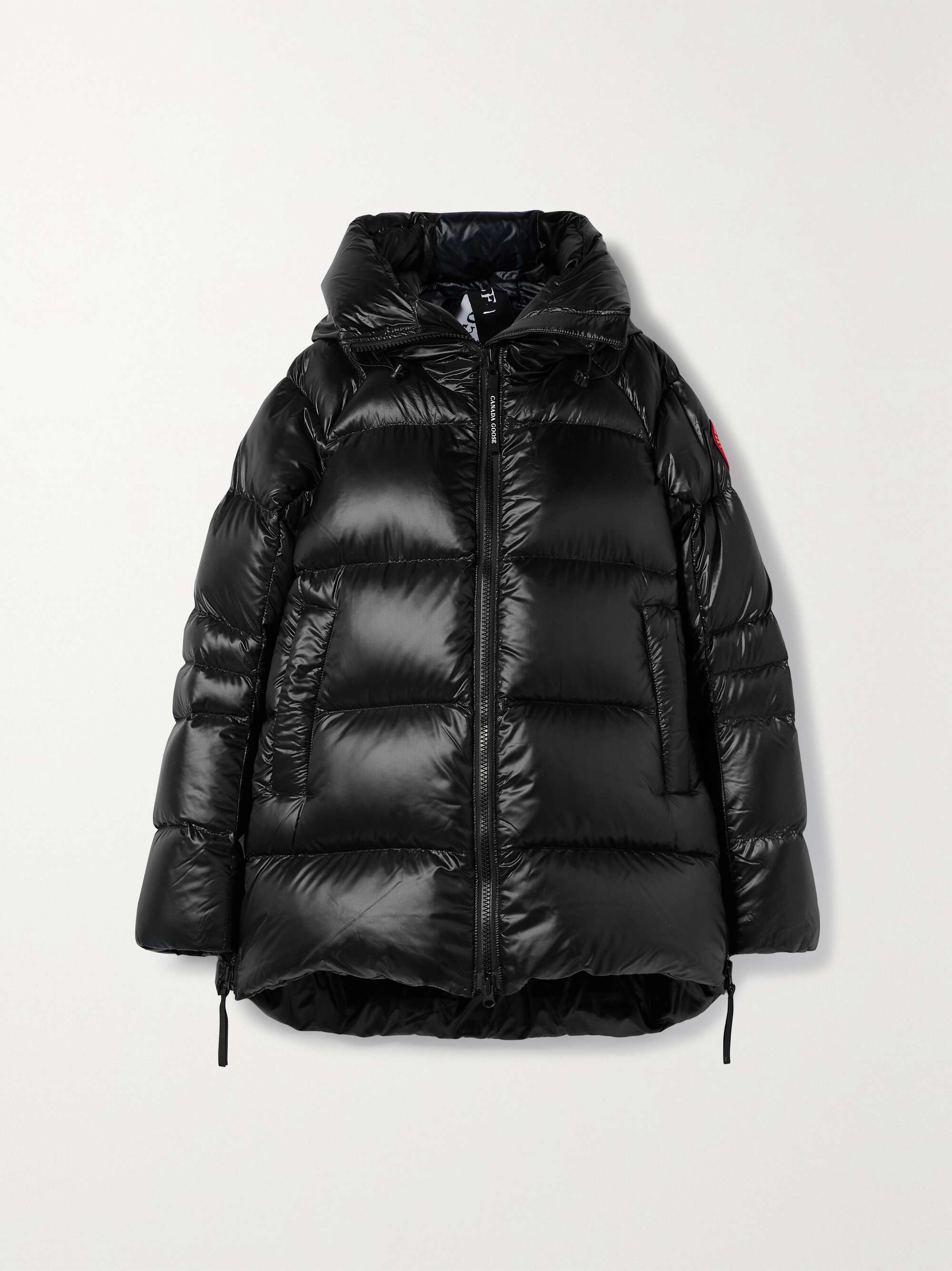 Cypress hooded quilted recycled shell down jacket