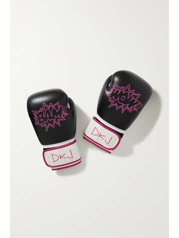 DIANE KORDAS Boxhandschuhe aus Leder mit Print