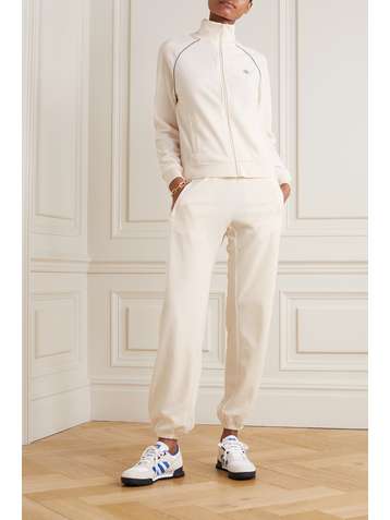 TORY SPORT Piped cotton-blend velour track pants