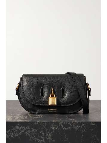 TOM FORD Padlock mini Schultertasche aus strukturiertem Leder