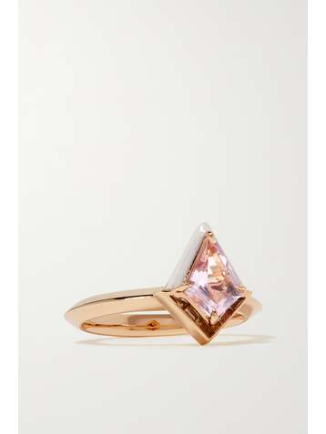 EMILY P. WHEELER + NET SUSTAIN Twinkle 18-karat recycled gold, enamel, amethyst and quartz ring