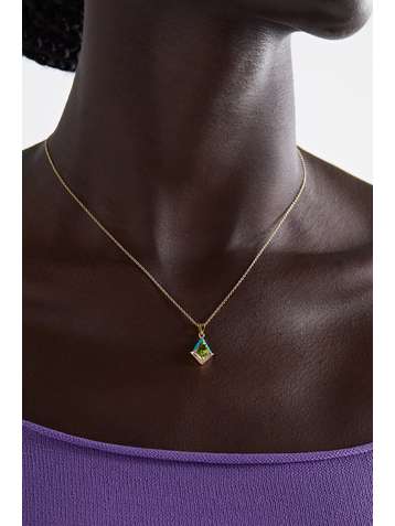 EMILY P. WHEELER + NET SUSTAIN Twinkle 18-karat recycled gold, enamel, diamond and peridot necklace