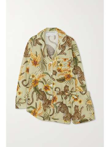 DESMOND & DEMPSEY Pyjama aus bedrucktem Baumwoll-Voile
