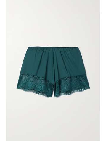 HANRO Lucy Shorts aus Stretch-Satin mit Spitzenbesätzen