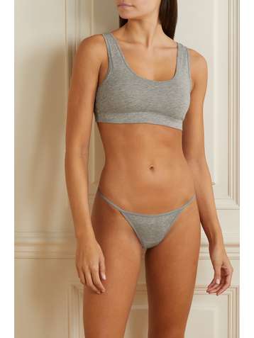 SKIN + NET SUSTAIN Gisella stretch organic Pima cotton-jersey thong