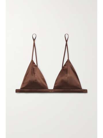 FLEUR DU MAL Luxe Triangel-BH aus Stretch-Seidensatin