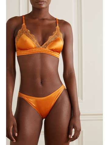 LOVE STORIES Lara satin and lace briefs