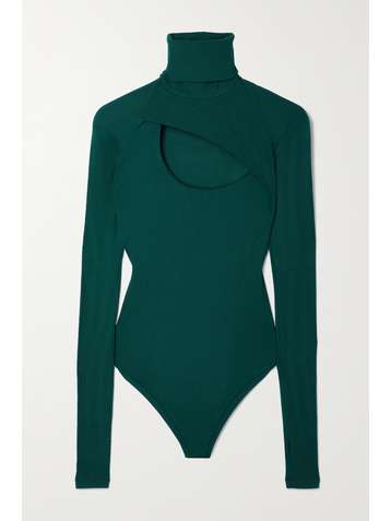 ALIX NYC Carder Body aus geripptem Jersey aus Stretch-Modal mit Rollkragen und Cut-out