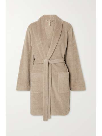 SKIMS Terry Robe – Desert – Morgenmantel aus Frottee aus einer Baumwollmischung