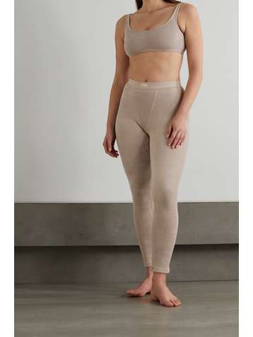 SKIMS Terry cotton-blend bralette - Desert