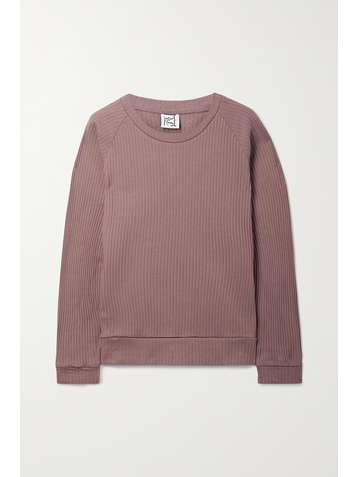 BASERANGE + NET SUSTAIN Sweatshirt aus geripptem Biobaumwoll-Jersey