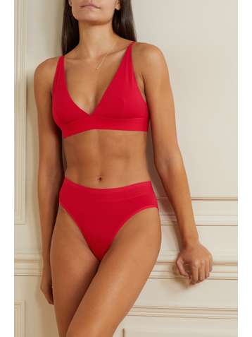 BASERANGE + NET SUSTAIN Triangel-BH aus Bambus-Jersey mit Stretch-Anteil