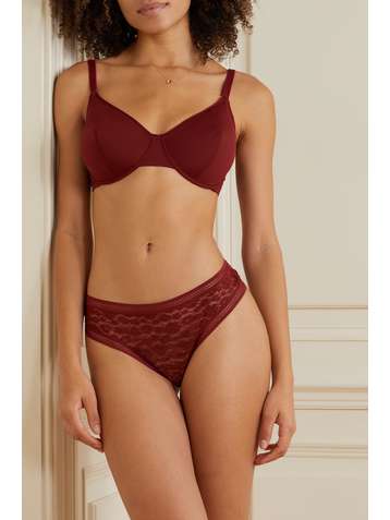 ERES Vigne stretch-Leavers lace thong