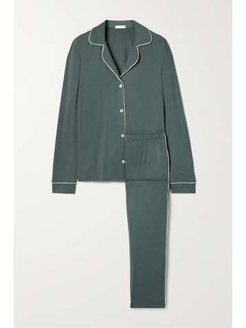 EBERJEY Gisele piped stretch-modal pajama set