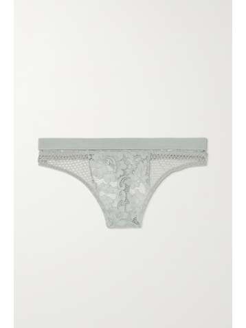 ELSE Petunia String aus Mesh und schnurgebundener Spitze