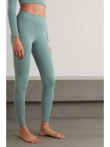 SKIN + NET SUSTAIN Calypso reversible stretch organic Pima cotton-jersey leggings