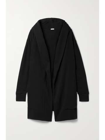 SKIN + NET SUSTAIN Ellerie hooded organic cotton-blend jersey cardigan
