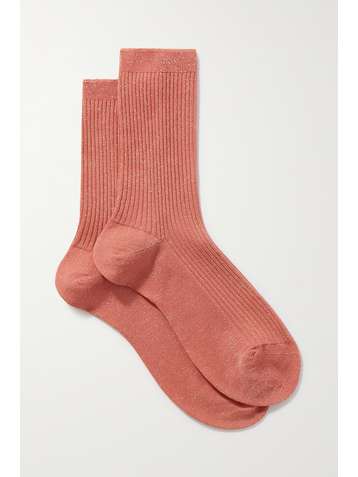 FALKE Socken aus Rippstrick in Metallic-Optik