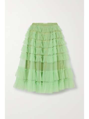MOLLY GODDARD Rosa ruffled tulle midi skirt