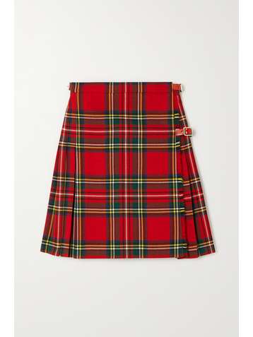MOLLY GODDARD Pauline tartan wool-twill mini skirt