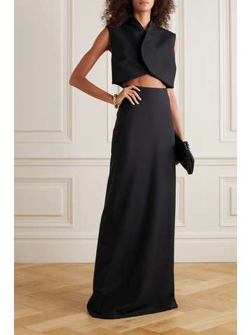 MAXIMILIAN Elina wool maxi skirt