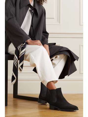 MANOLO BLAHNIK Bottines chelsea en daim Chelata 30