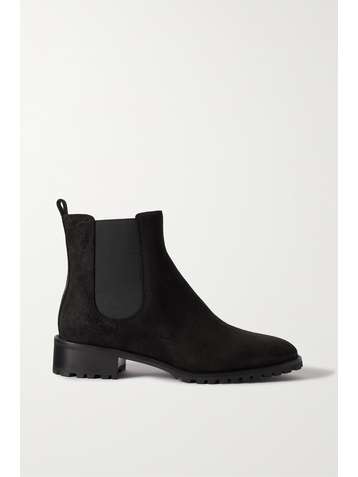 MANOLO BLAHNIK Bottines chelsea en daim Chelata 30