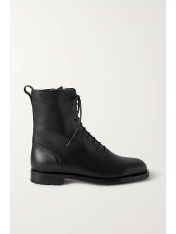 MANOLO BLAHNIK Planigia leather ankle boots