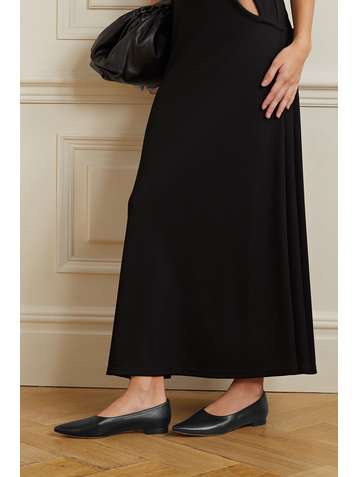 MANOLO BLAHNIK Muziopla leather point-toe flats